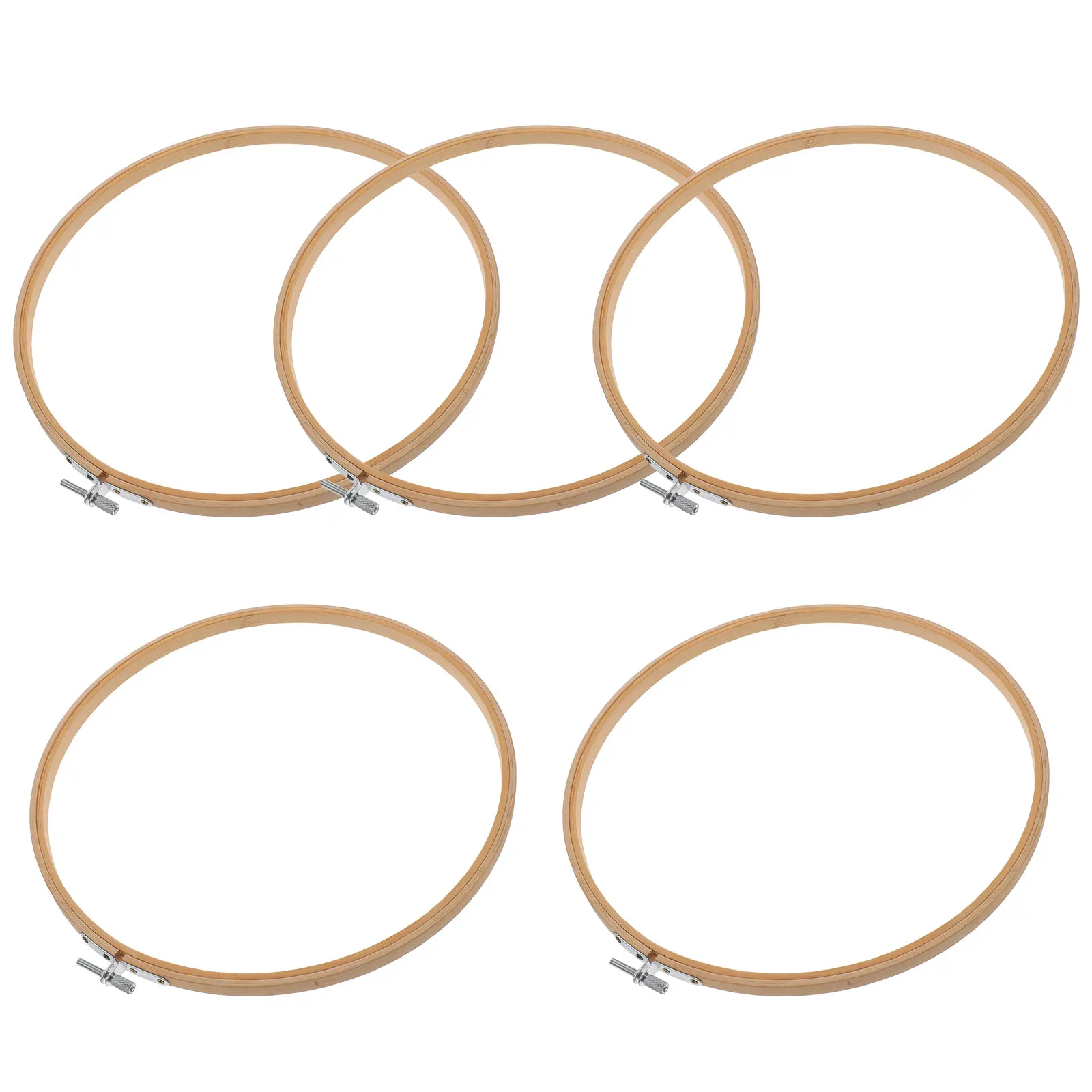 

10 Pcs Embroidery Hoop Bamboo DIY Circle Quilt Frame Wooden Cross Stitch Craft Project Wall Decor Beginner Needlework