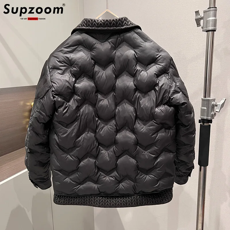 Supzoom New Arrival moda z najwyższej półki Casual łączenie męskie zimowe modne kombinezony do chleba para kurtki i płaszcze z bawełnianą podszewką