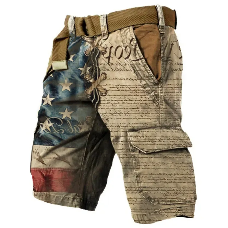 New Summer American Outdoor Street Work Pants pantaloncini moda uomo pantaloncini larghi a gamba dritta Casual Outdoor Street