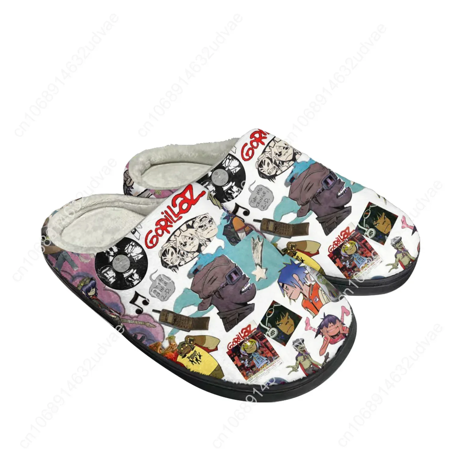 Gorillaz Home Cotton Slippers High Quality Mens Womens Youth Boy Girl Plush Bedroom Keep Warm Shoes Customized Thermal Slipper