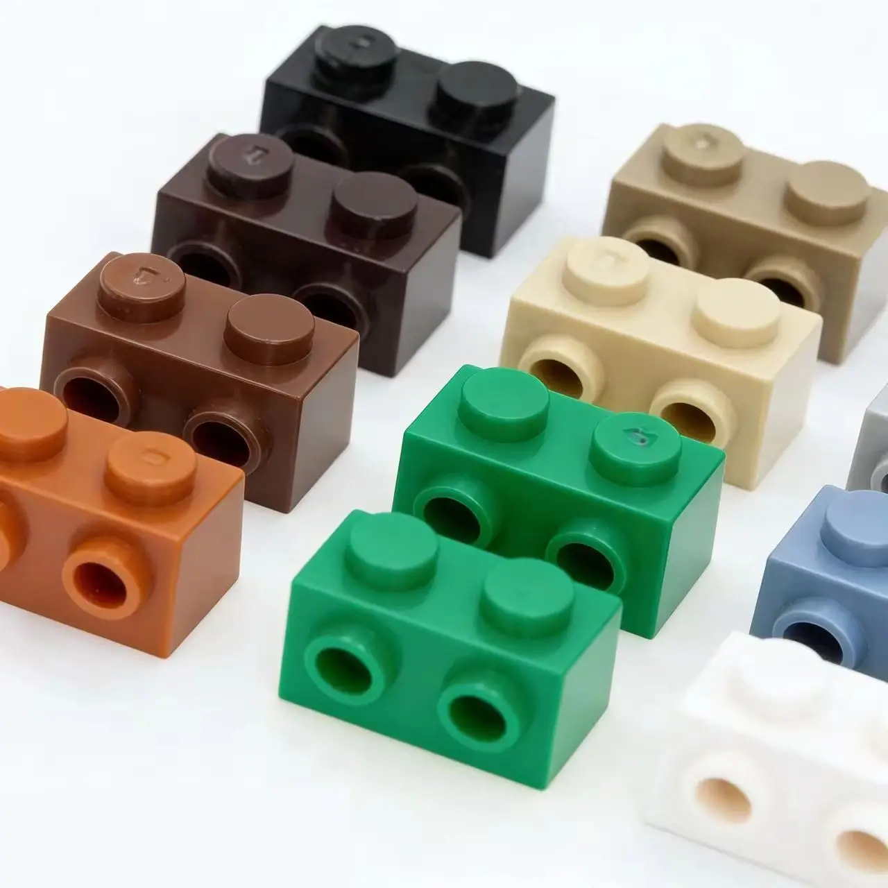 10 Stück 11211 Bausteine Modifizierter 1x2 Stein mit Noppen an der Seite Kompatible Bauteile Kreative Konstruktionsspielzeuge