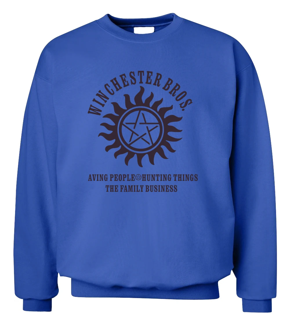 Hot sale Supernatural Winchester Bros men sweatshirt 2023 new fall winter style casual men hoodies  hipster hip hop streetwear