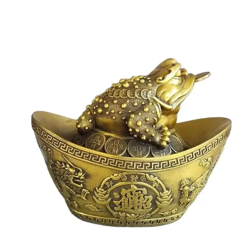 Wholesale brass savings, toad ingots, home decor, living room ornaments, brass gold toad ingots, decoration