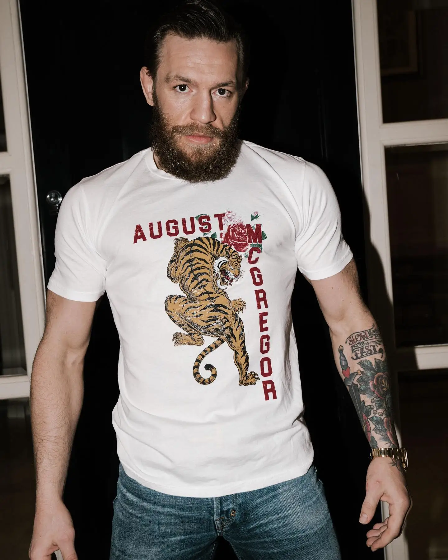 

Connor McGregor's Muay Thai Sanda boxing hip-hop rock sports street fitness summer men's top girls' T-shirt couple style