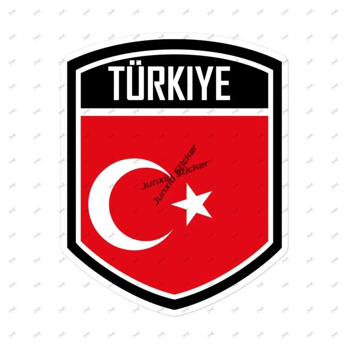 

Türkiye Emblem Flag Stickers Show Your Turkish Pride with Style Turkey Shield Decals High-Quality Waterproof Turks Emblem Badge