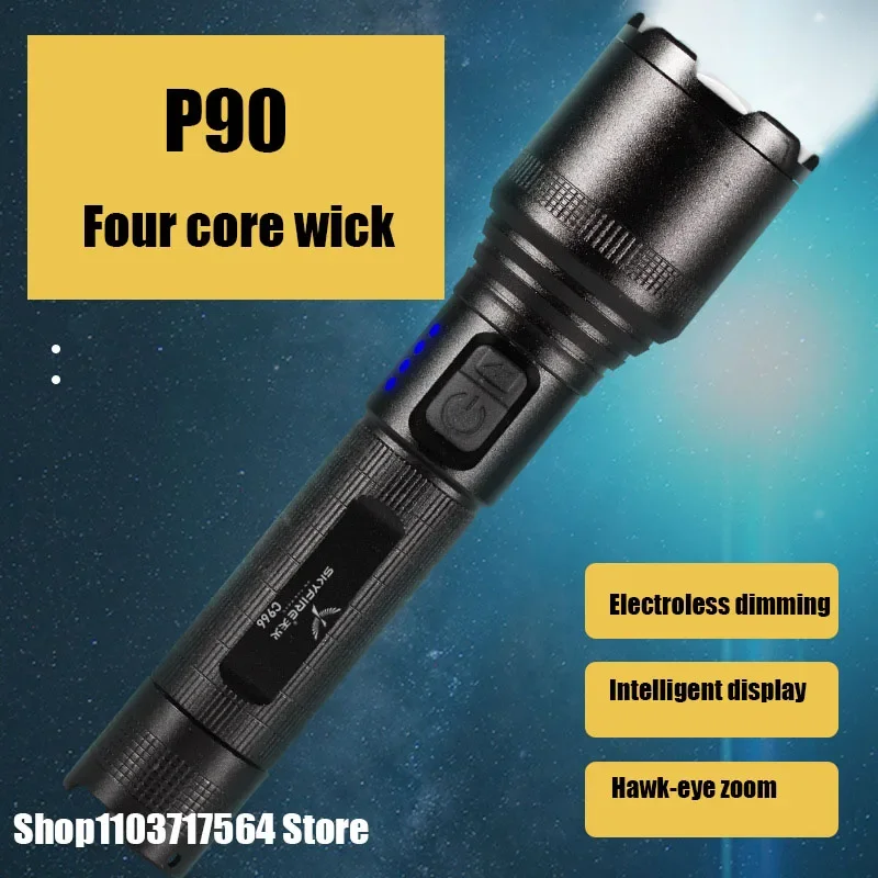 

Portable Strong Light Mini LED Flashlight USB Rechargeable Torch Lamp Long Shot Lantern for Outdoor Camping Fishing Emergency