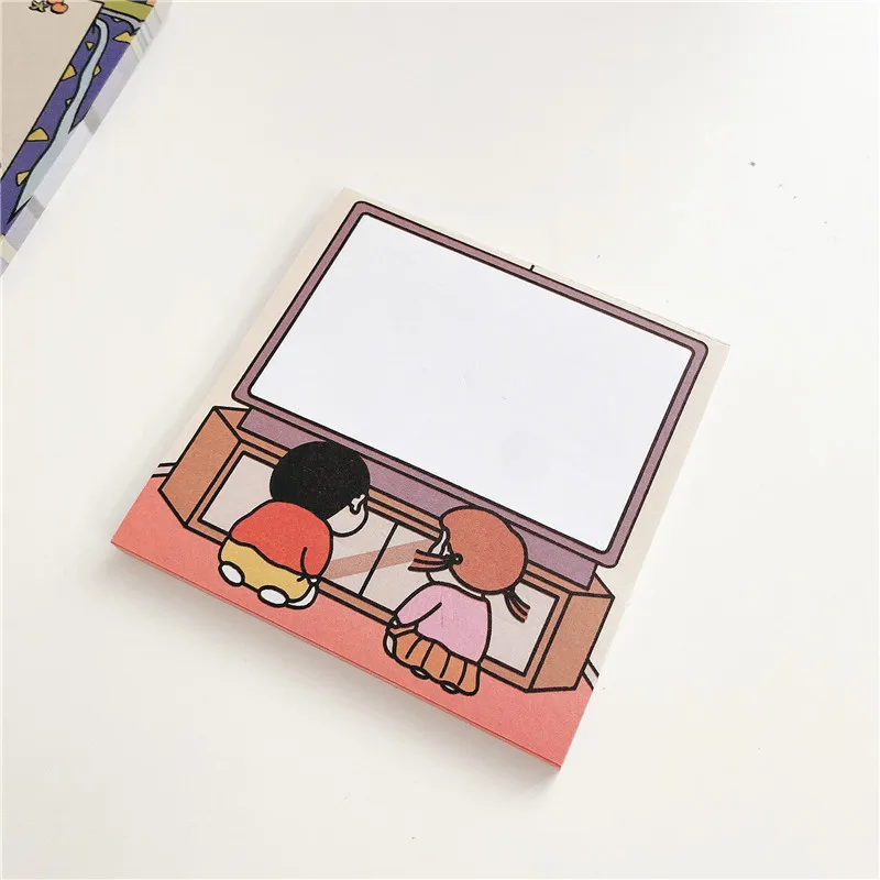 Crayon Shin-Chan Sticky Notes Kawaii Cartoon Cute Student Message Notepad Note Take Notes Notebook Kids Toys for Girls Gifts