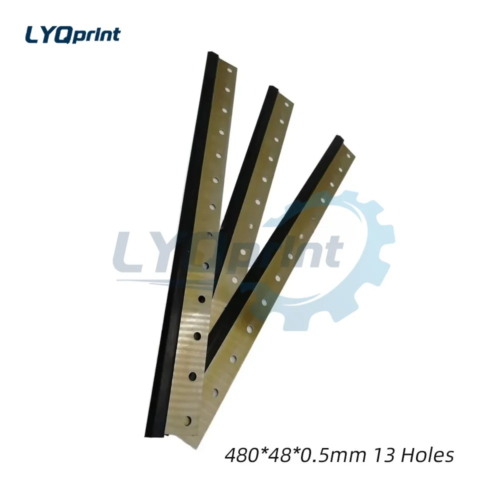 

2PCS Hamada47 Wash Up Blade 480X48x0.5mm 13 Holes Printing Machine Parts