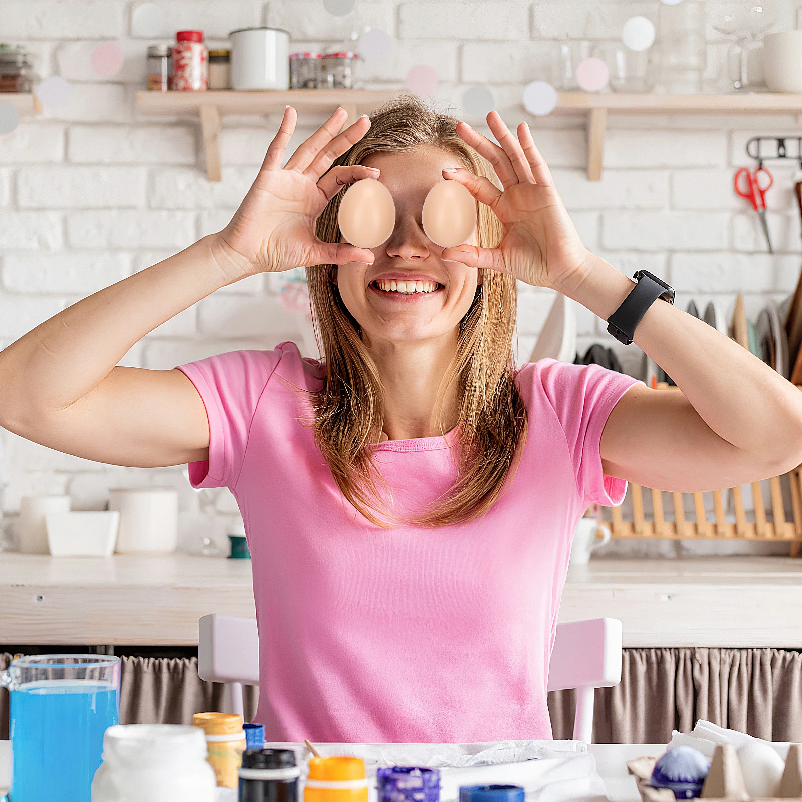 20 قطعة من بيضات محاكاة بلاستيكية يمكنك صنعها بنفسك على جرافيتي عيد الفصح للأطفال لوازم حرفية إبداعية لتزيين المهرجانات بيضة محاكاة