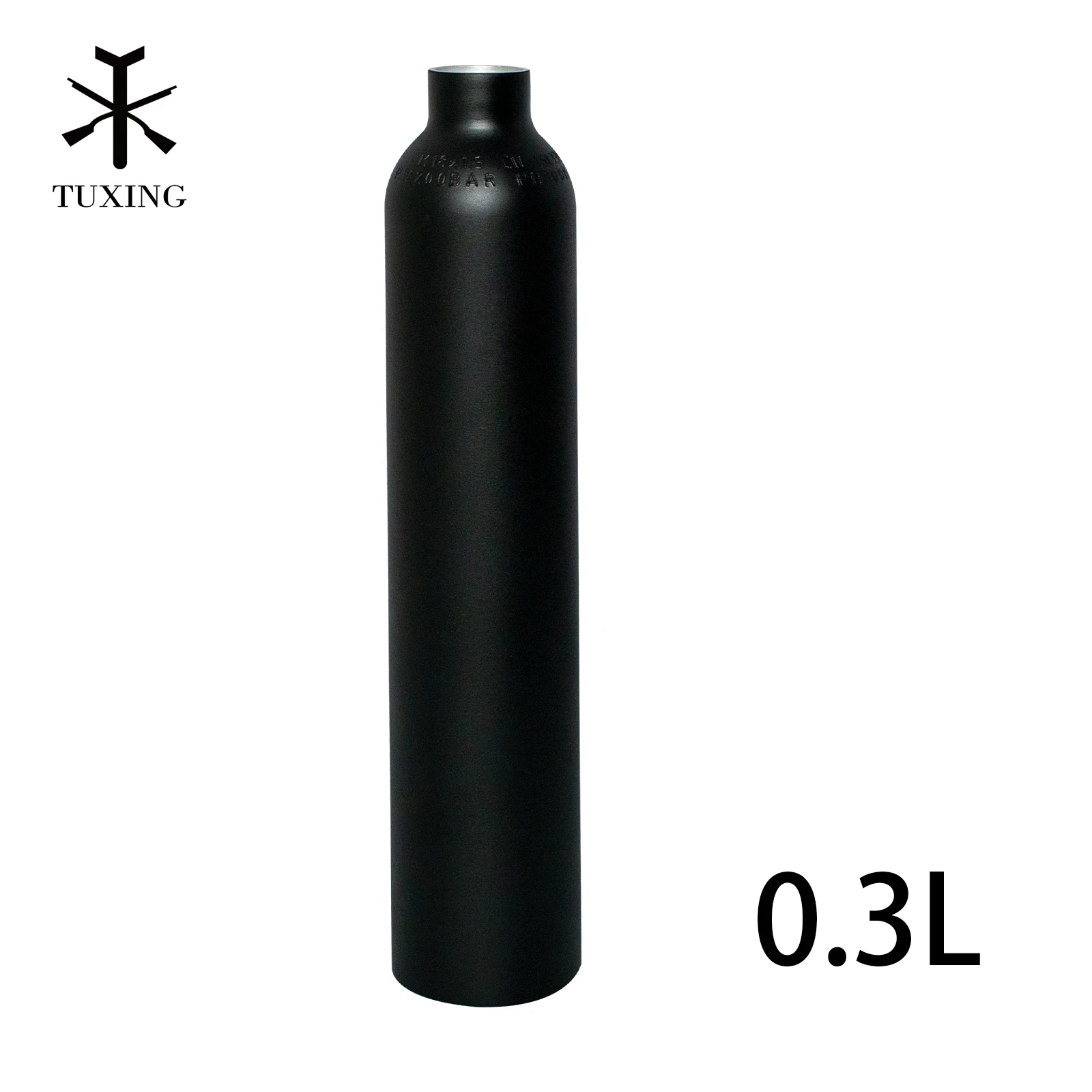 TUXING 200Bar 0.3L 300cc Aluminum Cylinder High Pressure Air Tank 18Ci Capacity CO2 Bottle Cylinder CE Approved Thread M18*1.5