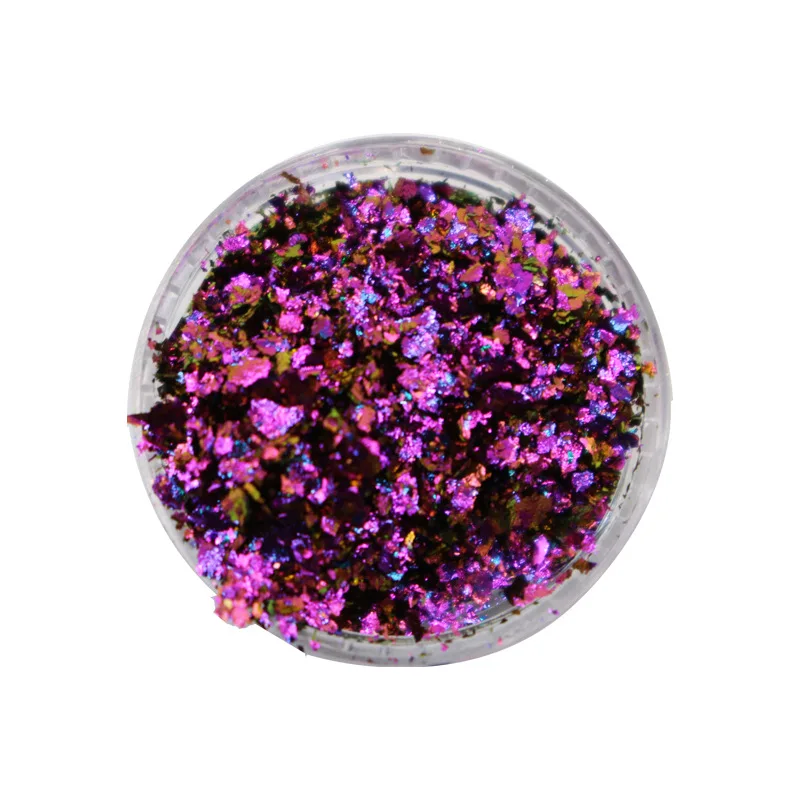 Jars Brocade Cloud Nail Chrome Discoloration Effect Shine Chameleon Nail Decoration Powder Colorful Flakes Nail Glitter Powder