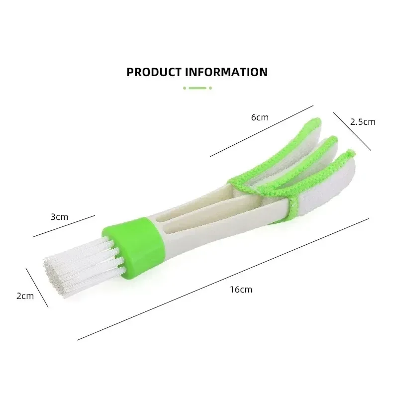 Car Wash Double Head Brushes Air Vent Cleaning Conditioner Grille Duster Wipe Auto Detailing Cleaner Car Interior Cleaning Tools image 2