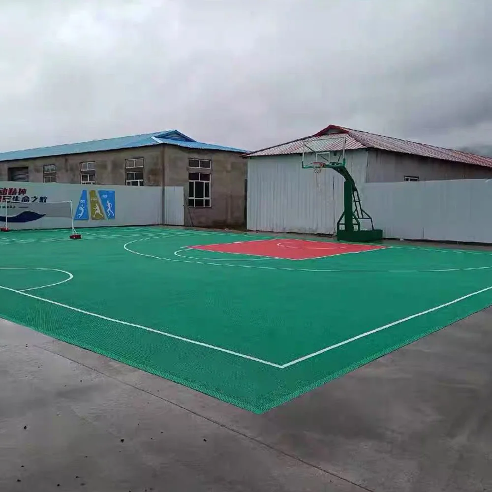 Beable Outdoor Home Backyard Customized Basketball Court Interlocking Floor Tiles Include Paint Lines