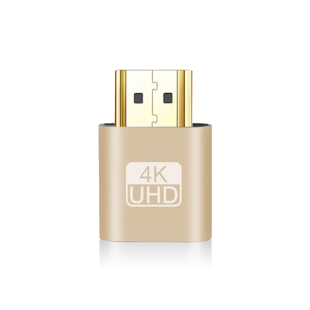 Adapter wirtualnego wyświetlacza VGA zgodny z HDMI 4K 1.4 DDC EDID atrapa wtyczki bezgłowy emulator wyświetlacza Ghost płyta blokująca kartę graficzną