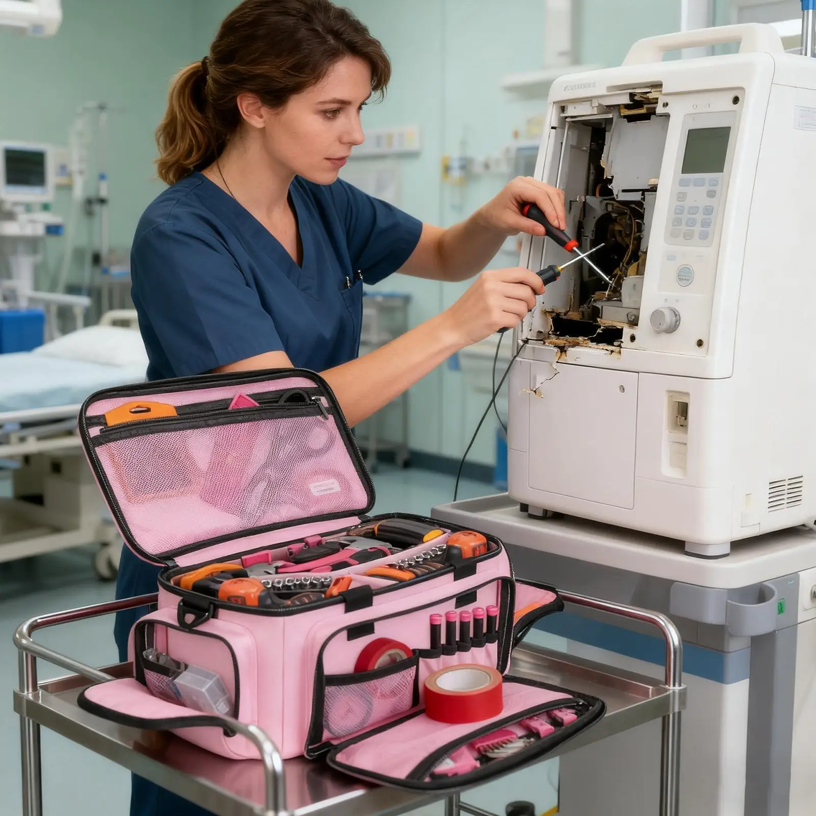 أداة مقسم حقيبة متعددة الأغراض سستة حمل تخزين السباكة أداة حقيبة للنجارين مصلح السباكة البستنة لقمة ثقب #4