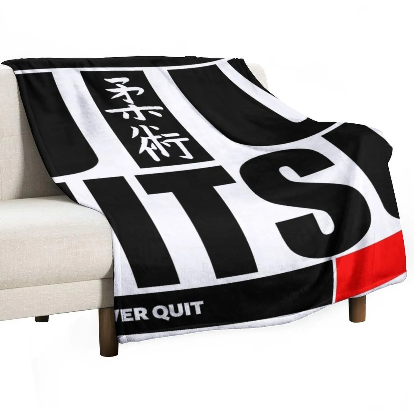 Jiu Jitsu - Never Give Up Never Quit Throw Blanket Thins heavy to sleep Soft Plush Plaid Tourist Blankets