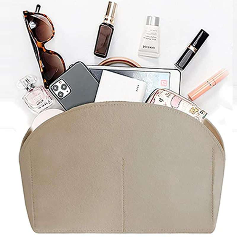 EverToner Felt Insert Bag Organizer Bag Fits For LV Alma BB PM Insert Bag in Bag Travel Purse Portable Cosmetic Base Shaper