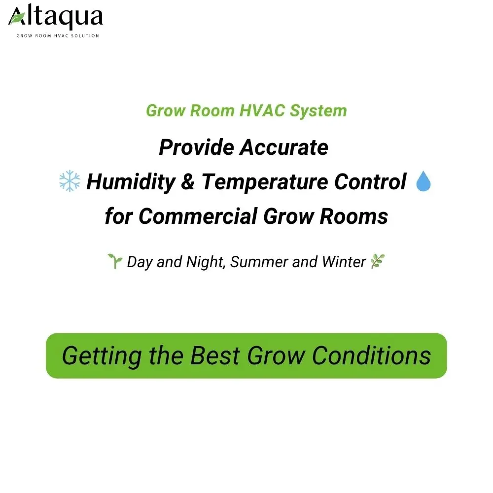 Altaqua Grow HVAC Hemp Indoor Grow Humidity Temperature Control Grow Room HVAC System