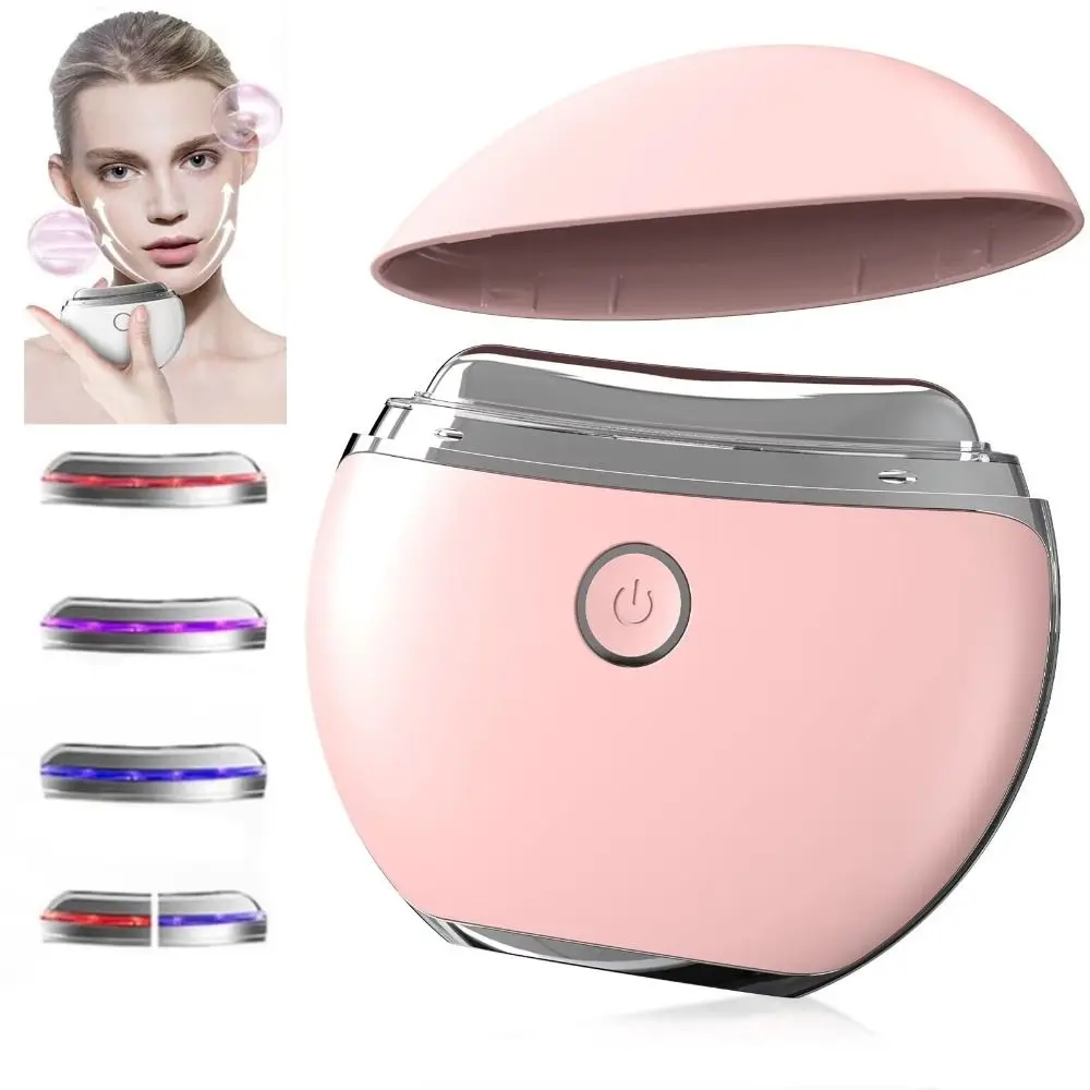 

4 Modes Electric Facial Massager Red/Blue/Purple Light Micro Current Vibration Face Lifting Machine Skin Tightening Hot Compress