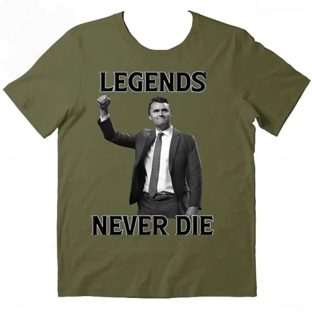 2025 Legends Never Die Charlie Kirk T Shirt Unisex Women Men T Shirt Short-sleeve  Unisex Streetwear Human Rights Tops