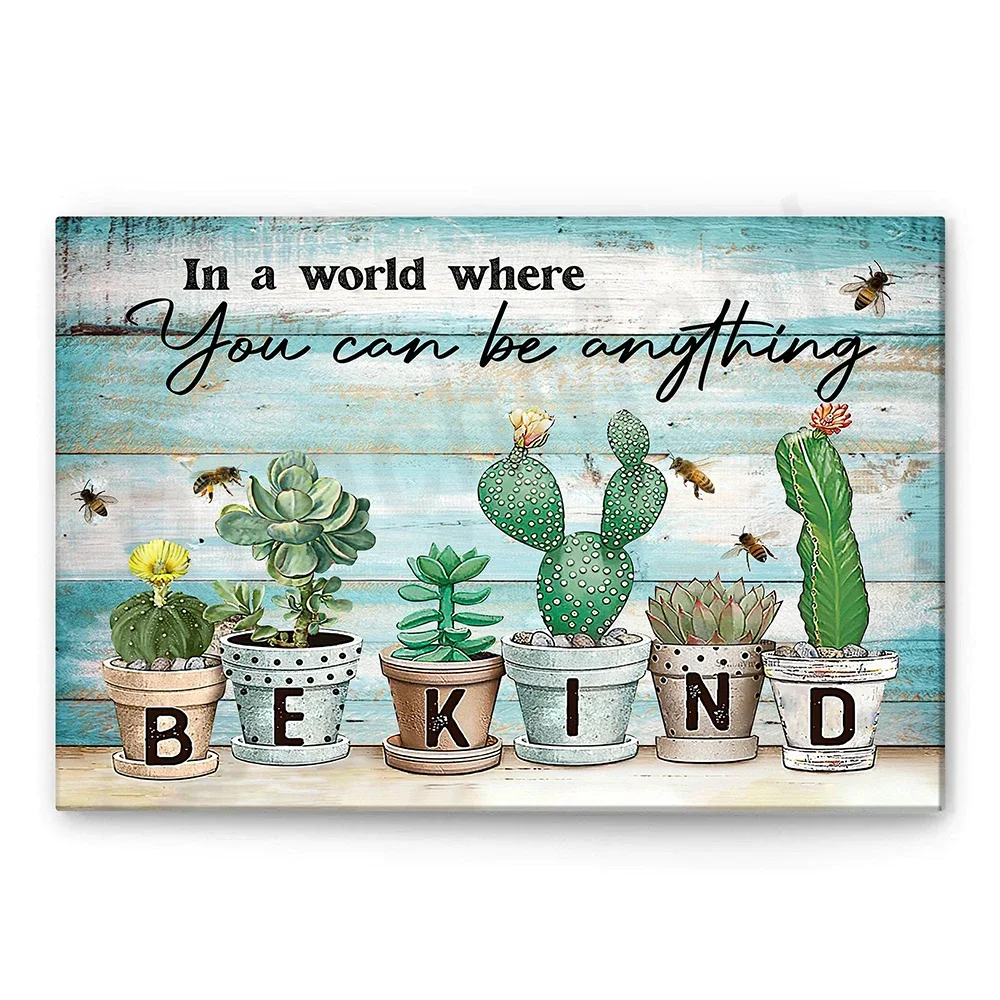 Succulent, Sunflower Poster, Rustic Daisy God Said You Are Wall Art, Inspirational Quote - Bible Verse Decor, Daisy Flower Poste