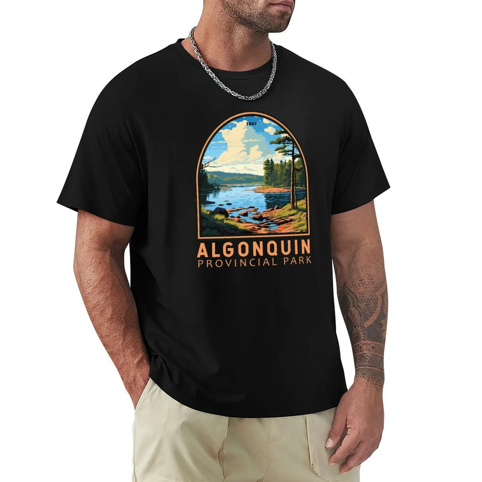 Algonquin Provincial Park Emblem T-Shirt Quick Dry Travel T-Shirt
