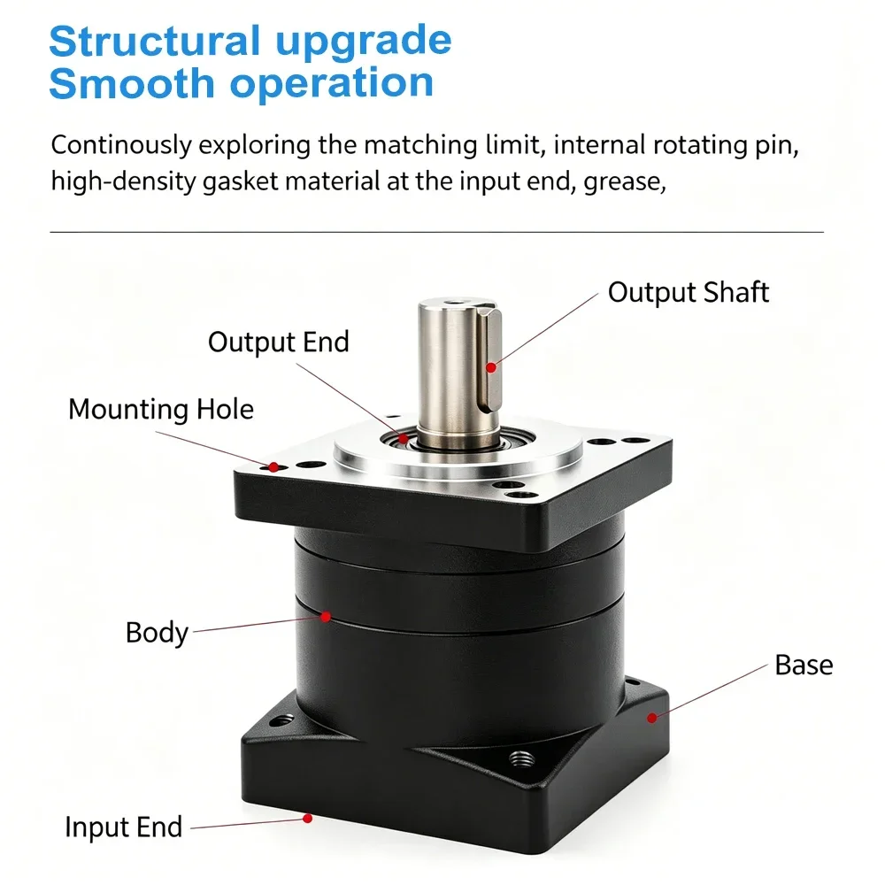 Planetary Reducer Gearbox Brushless Motor 14mm Input Shaft 16 Output Ratio 5:1/10:1/50:1/100:1 For Name34 86mm Stepper Motor