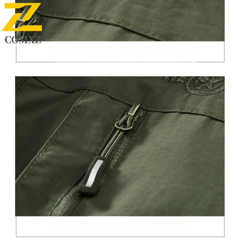 2025 Brand Outdoor Vest Men's New Tooling Coat Solid Color Multi-Pocket Sleeveless Work Waistcoat Casual Loose Unloading Vests