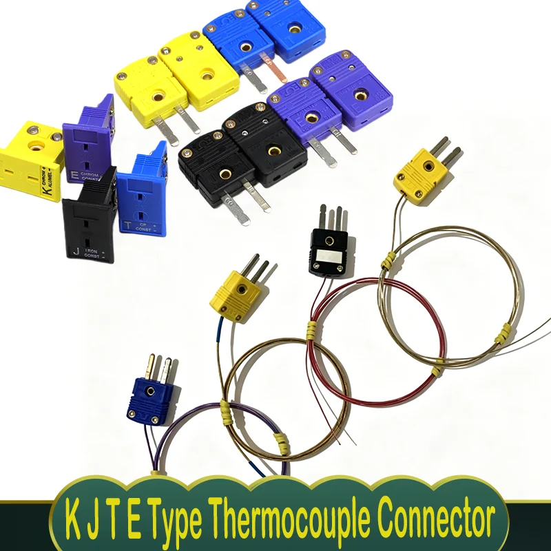 Panel Mount High Temp Resistant Mini Thermocouple Connector SMPW MPJ K J T E Male Female Plug Socket For Compensation Wire