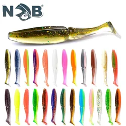 NGB 9cm/10.5cm Silicone Bait T Tail Worm Soft Fishing Lure 6-10pcs Jigging Shad Artificial Fishing Bait For Bass Wobblers