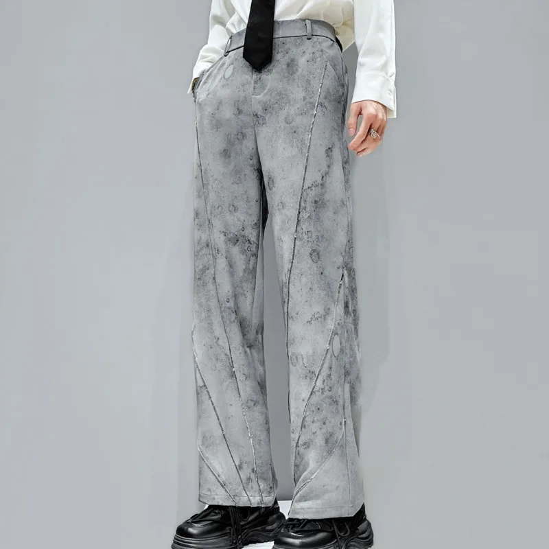 WVGA Spring Autumn New Men Y2K Streetwear High-End Trendy Korean Version Straight Trendy Niche Chic Casual Suit Pants Ins W16798