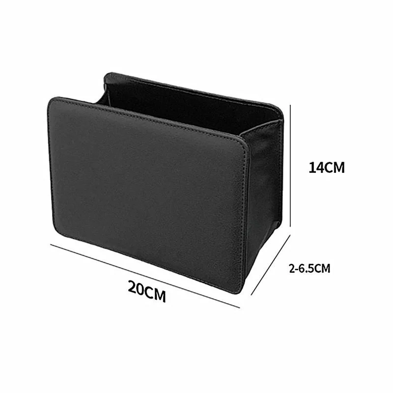 Car Trash Can Car Side Door Storage Box PU Leather Phone Pouch Multi-pocket Organizer Seatback Hanging Storage Bag Auto Interior