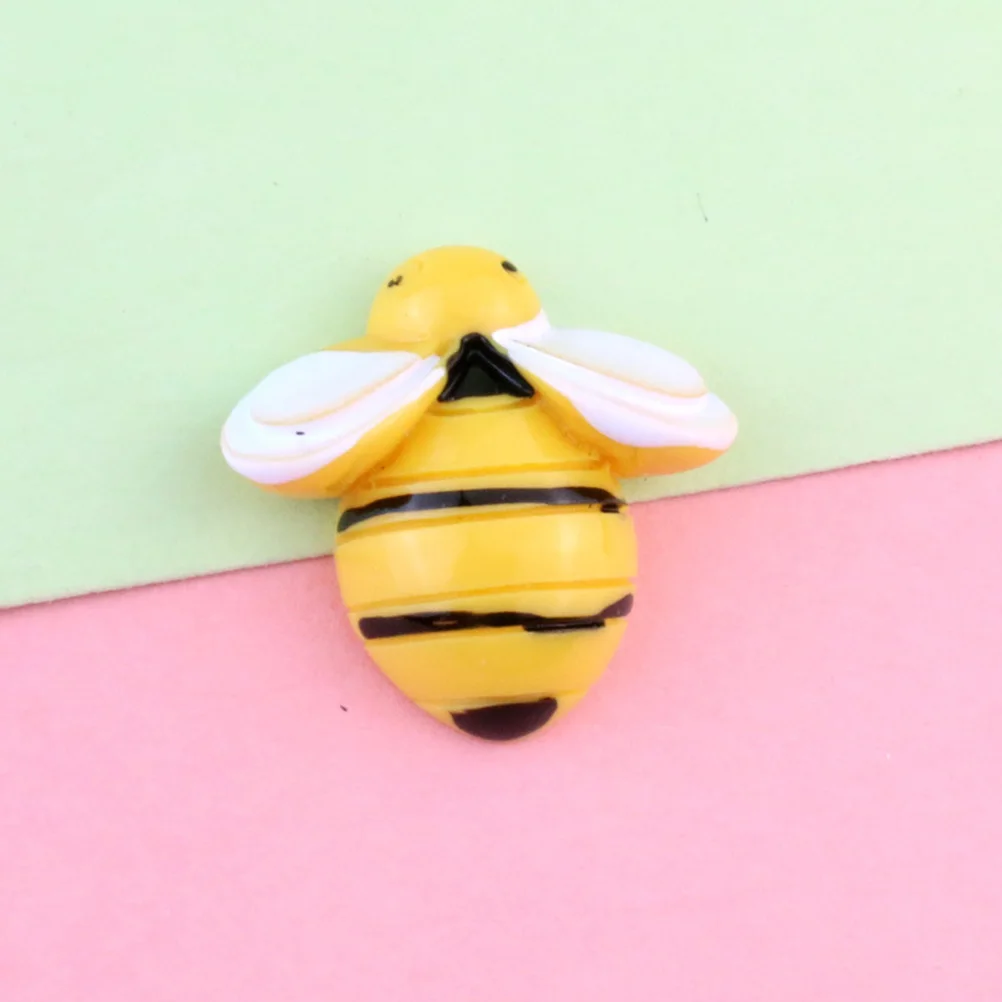 

40pcs Bee Headdress Accessories Resin Crafts Decorations DIY Wreaths Headbands Hair Clips Party Supplies Figurines