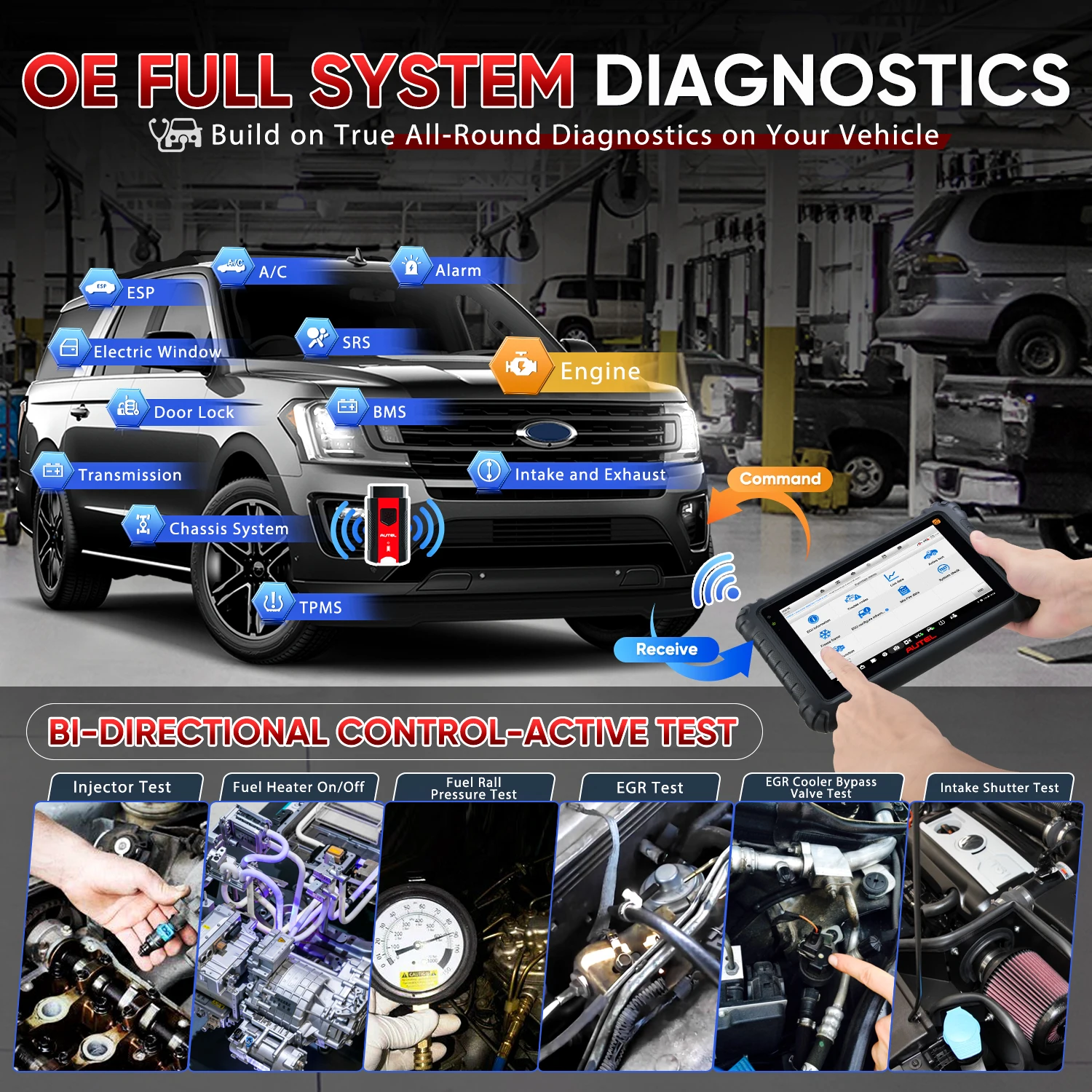 Autel MaxiCOM MK906S Pro2-TS MK906S Pro-TS Auto-TPMS-Programmierdiagnosetool ECU-Codierung aller Systeme OBD2-Diagnosescanner – Detail 14
