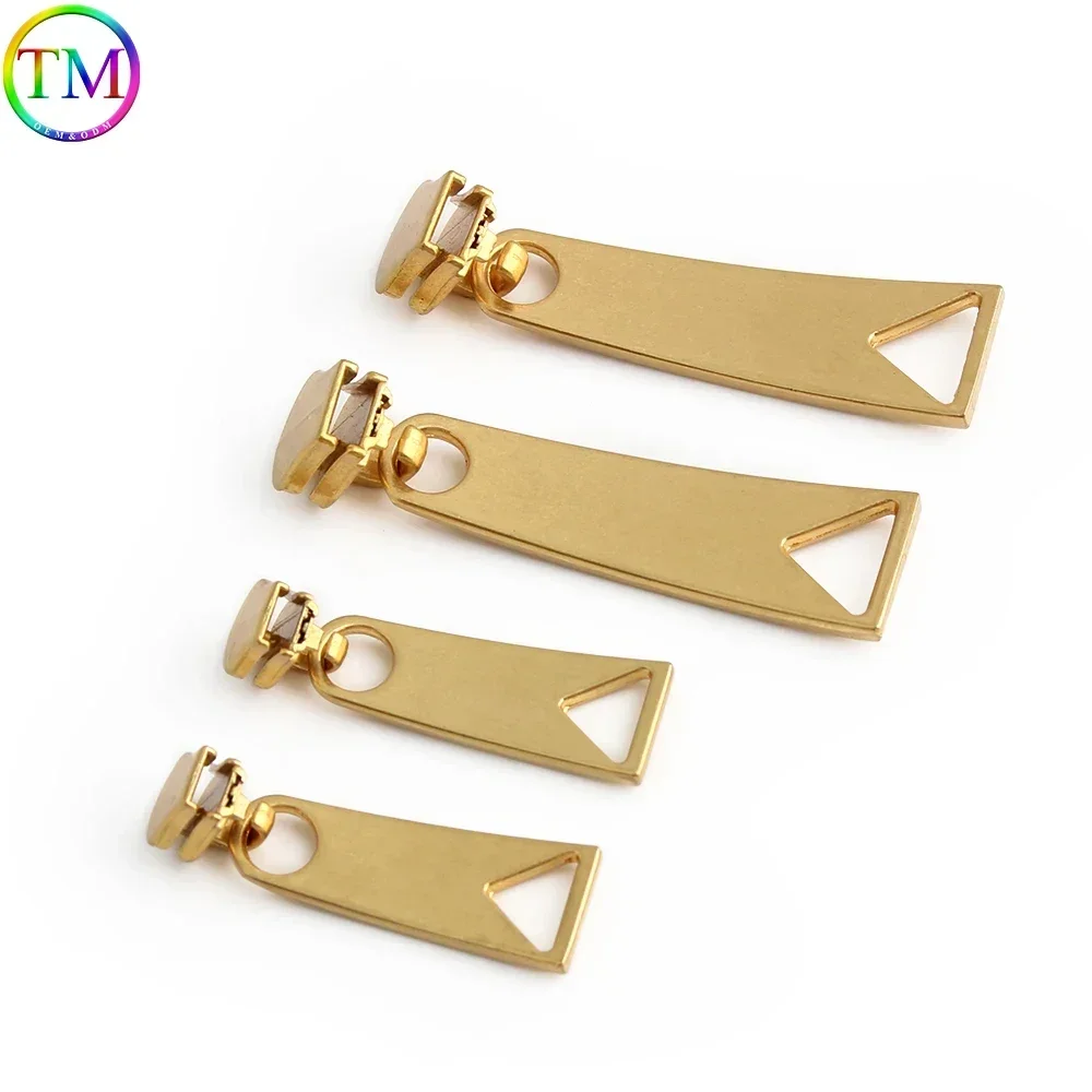 2-15Sets Satin Gold Rectangular Ring Eight-Character Spring Buckle For Handbag Purse Bags Puller Slider Stud Rivet Accessories