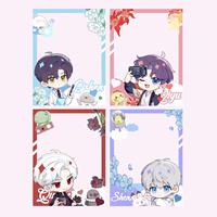 4Pcs/Lot Game Love and Deepspace Xavier Zayne Rafayel ralayo Sylus Qin Che Li Shen Qi Yu Sticky Stationery Notepad Sticky note