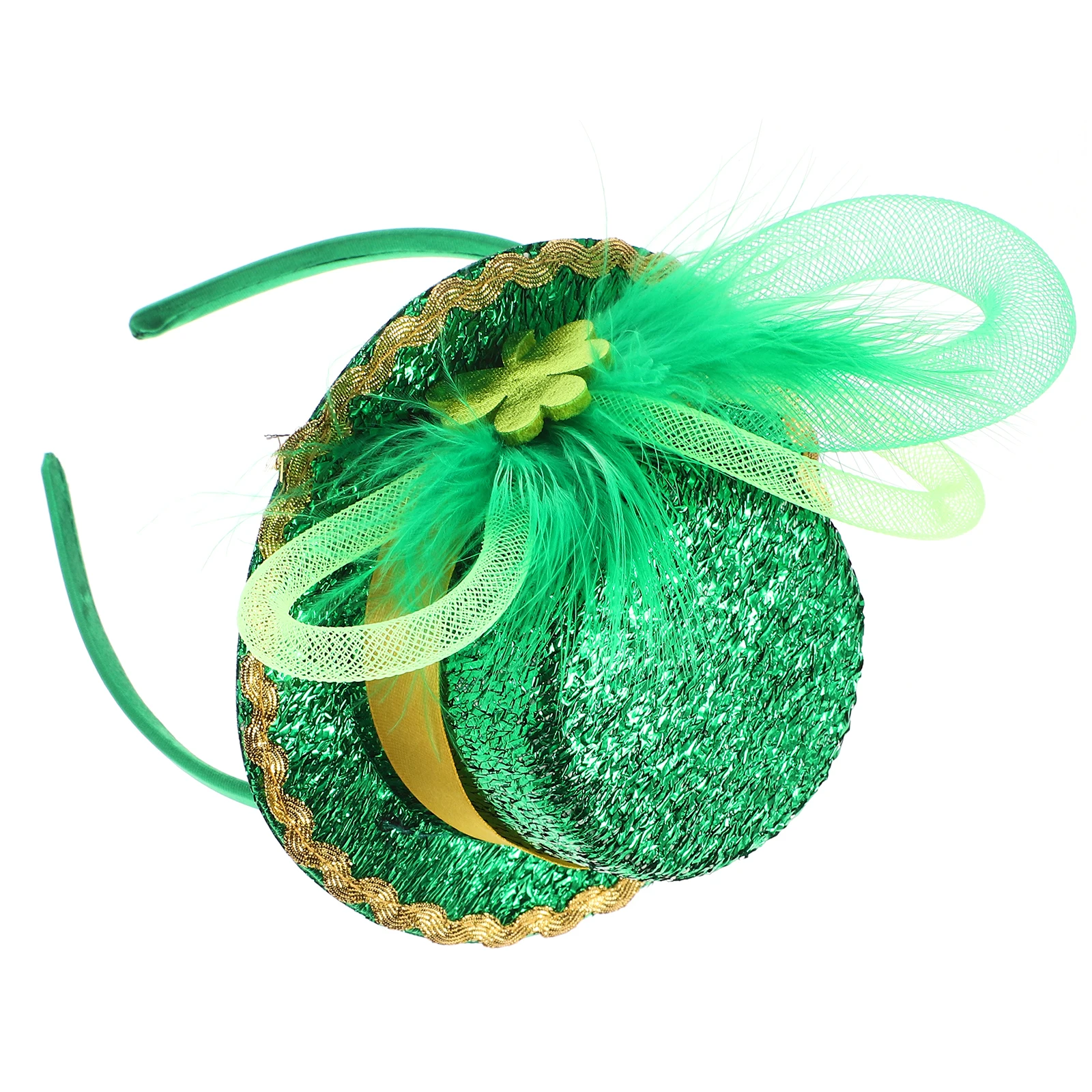

Clover Mesh Hat Headband Hair Accessories St Patricks Day Costume Green Leaf Women Headbands Festival Party Hairstyles SAA23014
