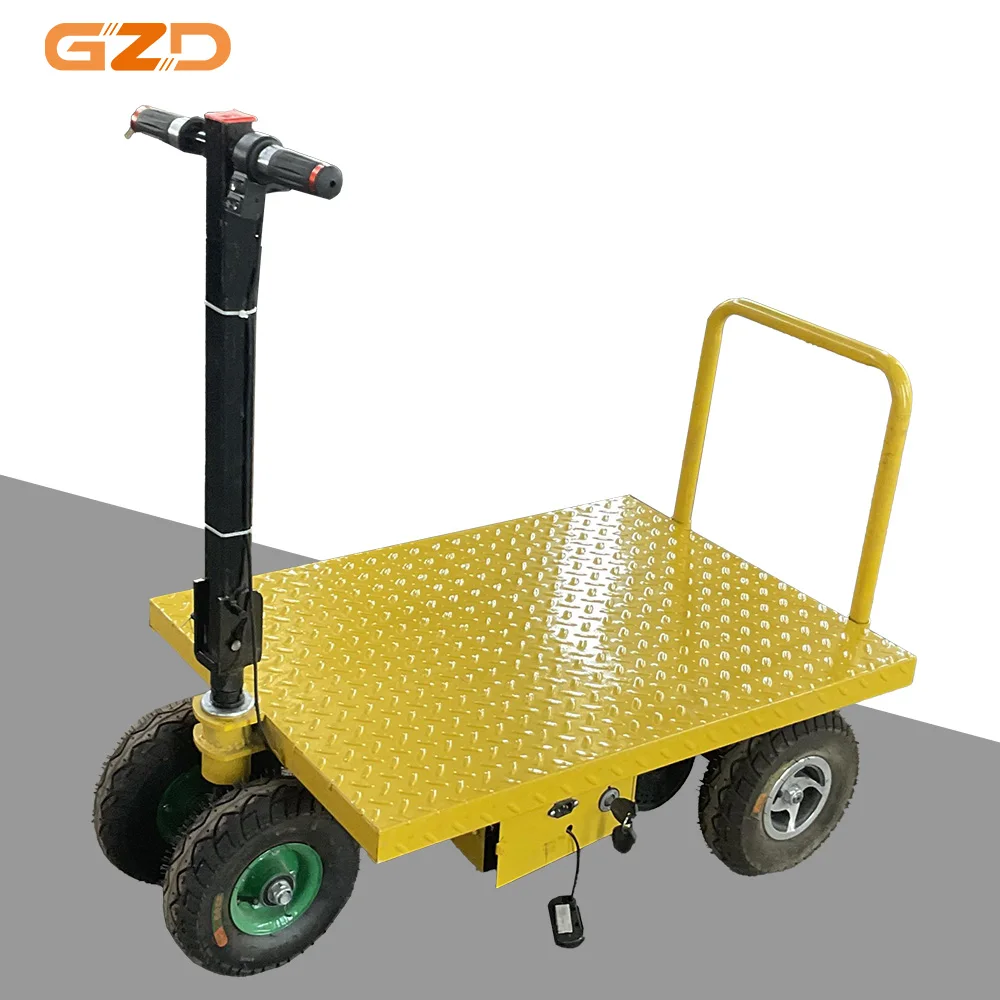 Electric Farm Cart Max Loading 300kg Cargo Brick Small Flatbed Work 800w Trolley Flat Carts