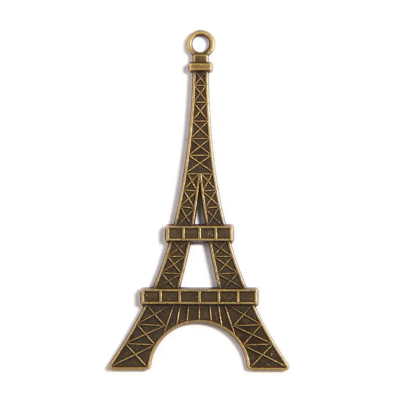 2Pcs 69mm Iron Tower The Eiffel Tower Metal Buttons Appliques Embellishment For Phone Necklace Shoe Bag Cloth Decoration