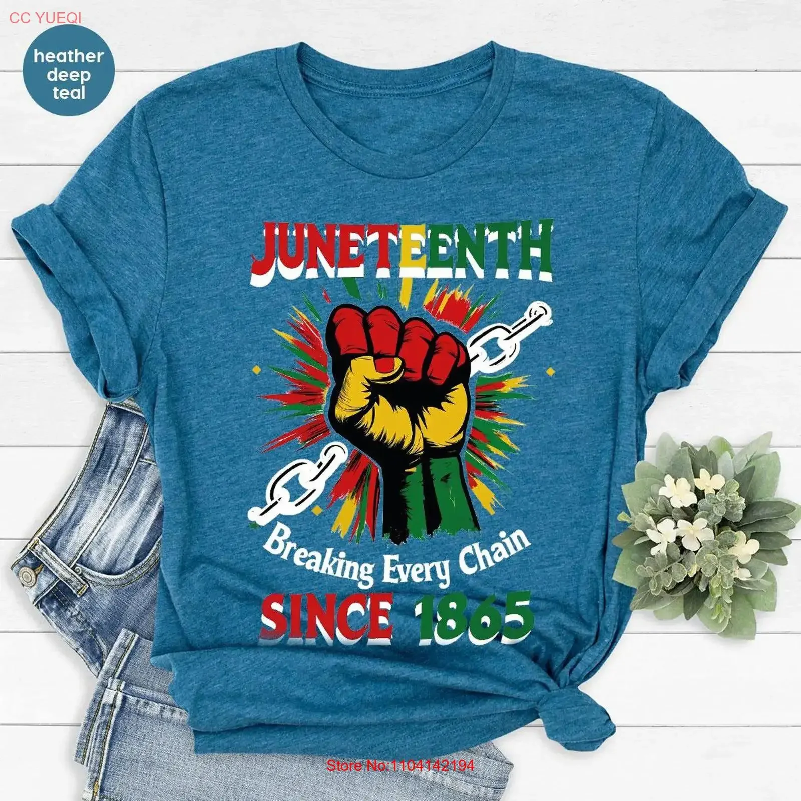 Juneteenth T Shirt 1865 Black History African American Afro Woman Lives Matter Pride vintage Washed homme Unisex streetwear
