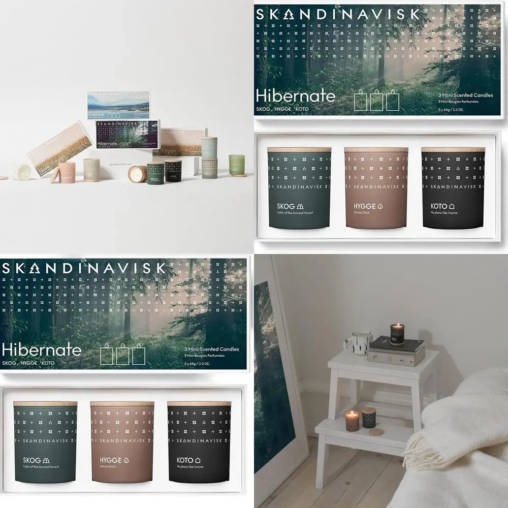 

Scented Candle Trio: Vegan Mini Forest, Cosiness, Home Fragrances, 3 x 2.3 oz