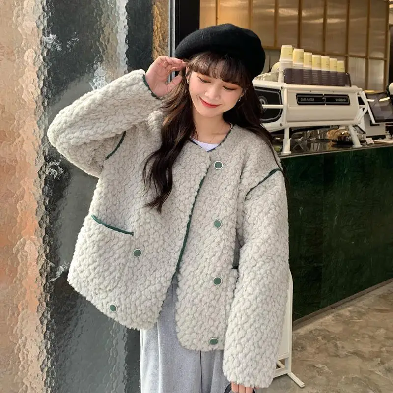 

Coat Autumn/Winter 2024 New Double breasted Western Style Aging Reduction Thick Warm Cotton Coat Top