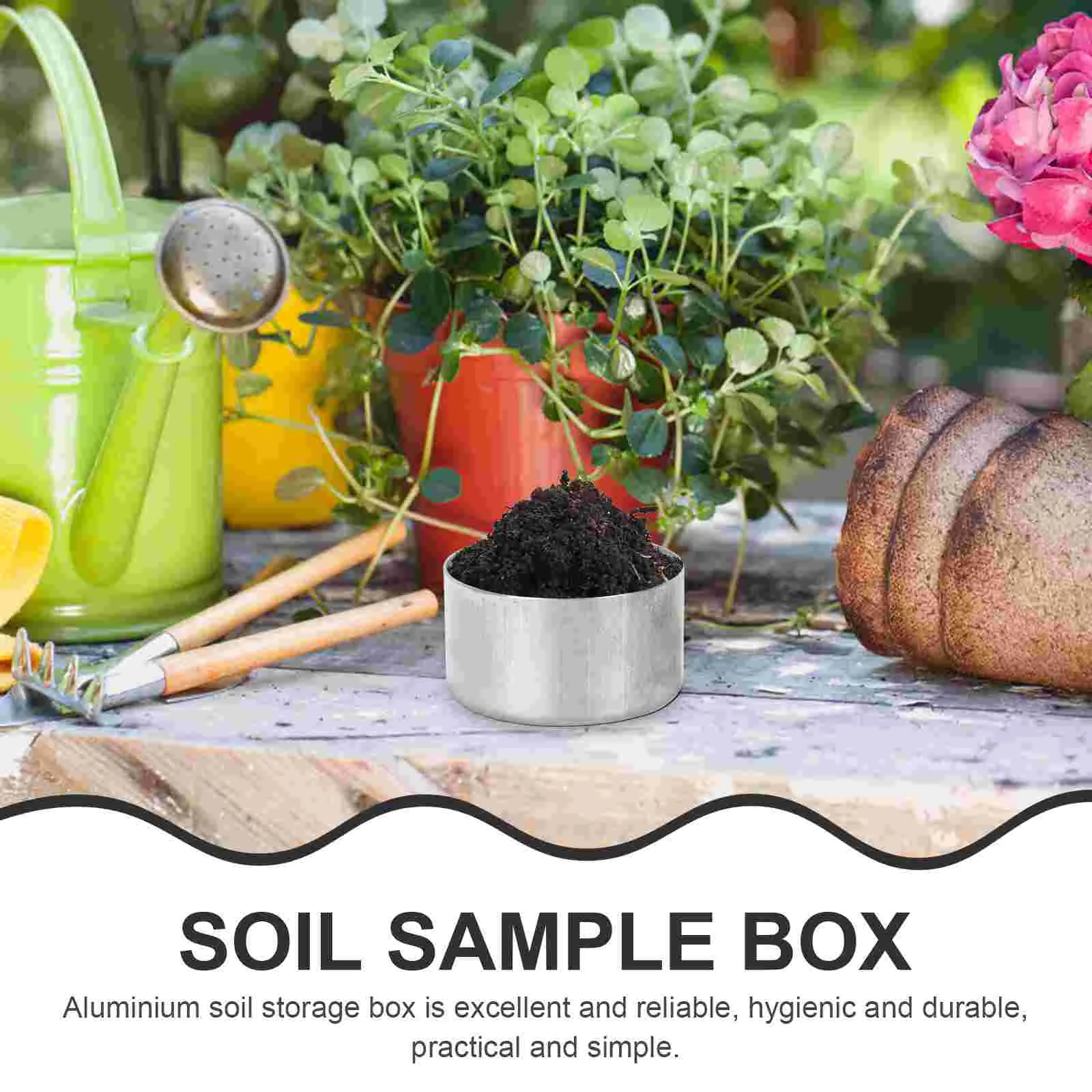 9 Pcs Soil Sampling Box Storage Containers Food with Lids Mini Sample Round Empty Can Aluminum Metal Tin Cans Travel