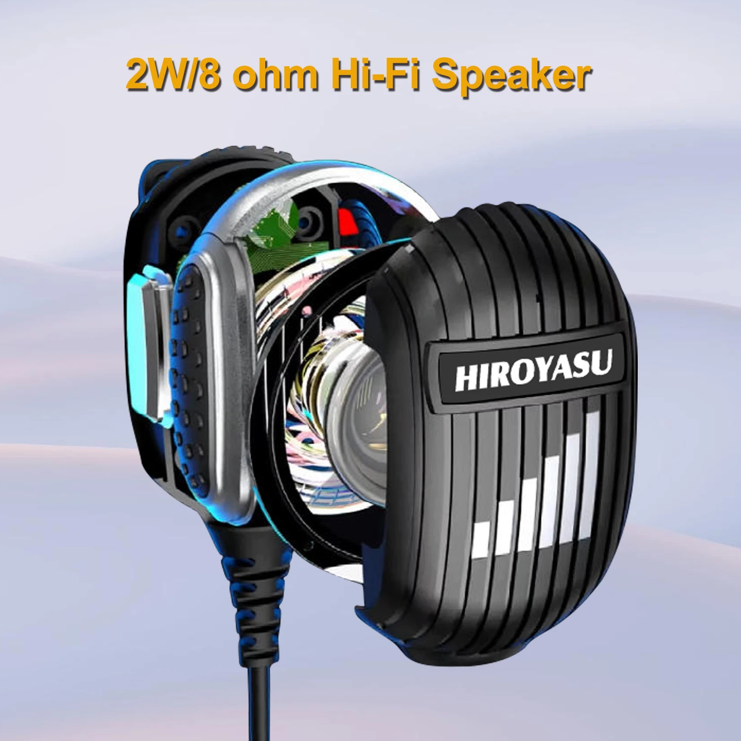 HIROYASU Walkie Talkie Palm Microphone Speaker Hand Mic K plug 2W 8ohm for Baofeng UV-5RMINI  DM-32UV DM-32 Quansheng UV-K5(8)