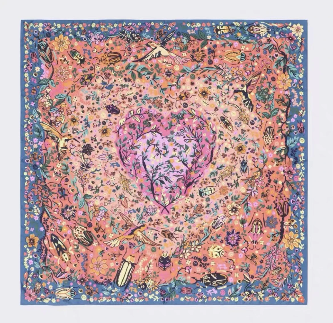 Foreign trade original single Spanish niche female printed scarf large square scarf 100*100 more fashion beach towel colorful