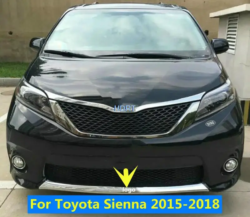 

For Toyota Sienna 2015 2016 2017 2018 Car 1pc Front Lower Grill strip Garnish Bumper Trim moulding Molding Accessories Styling