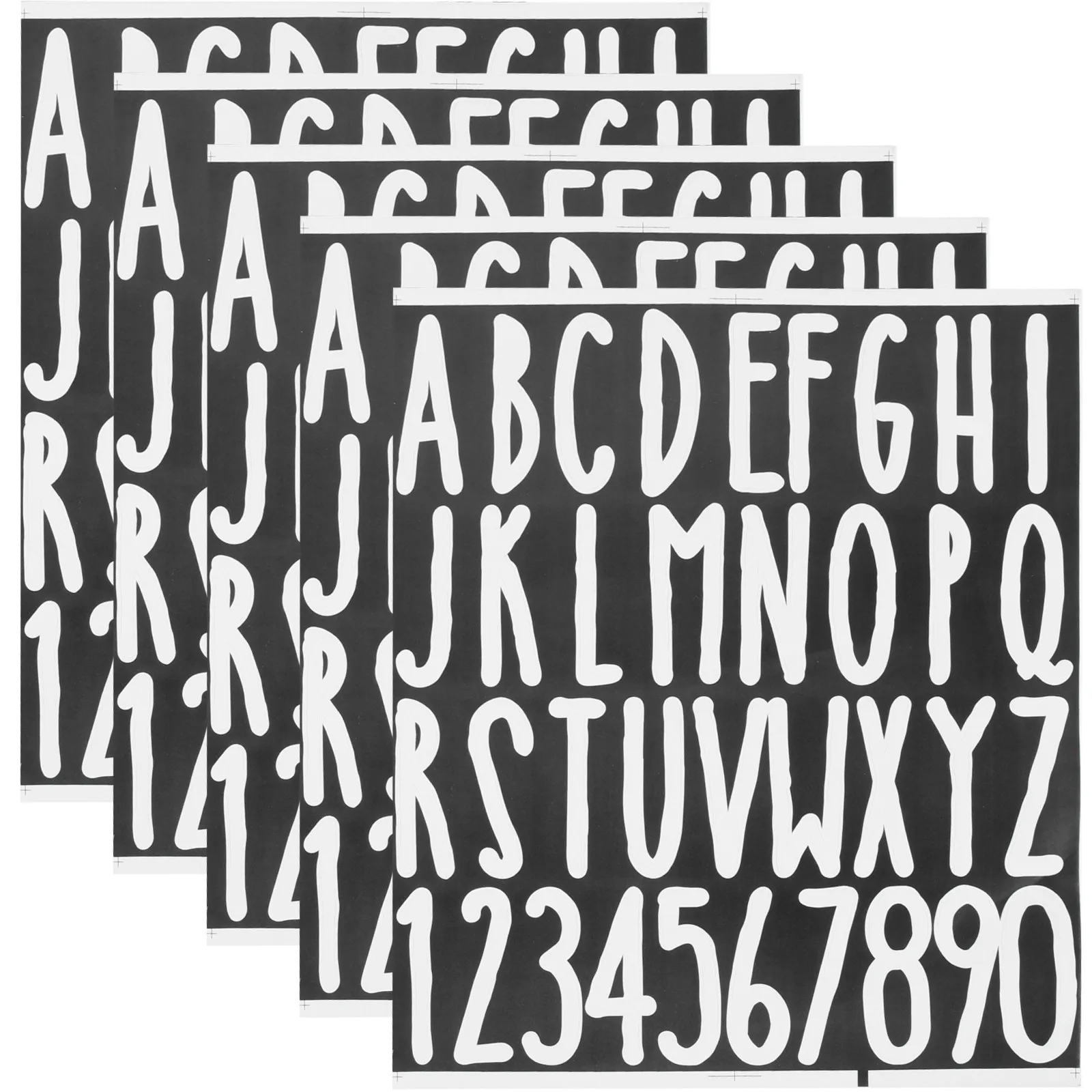 5Sheets Waterproof Reflective Mailbox Numbers Stickers PVC Self Adhesive Outdoor Address Labels for Mailbox Doorplate Window