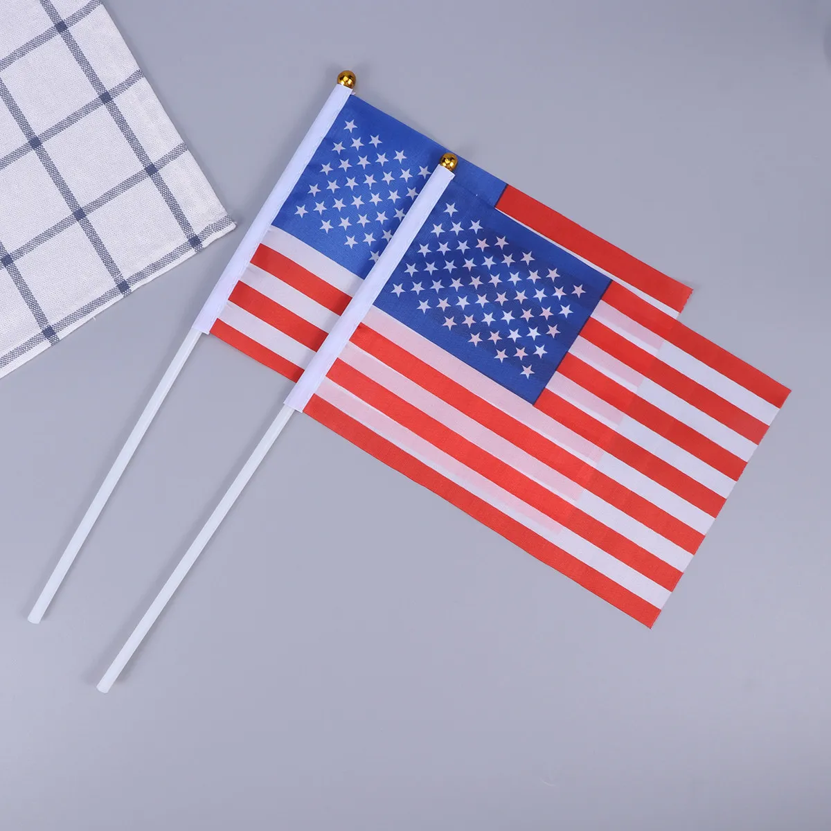 20pcs Hand Held America Stick Polyester Plastic Portable Lightweight Cheering Party Festival Sports Clubs