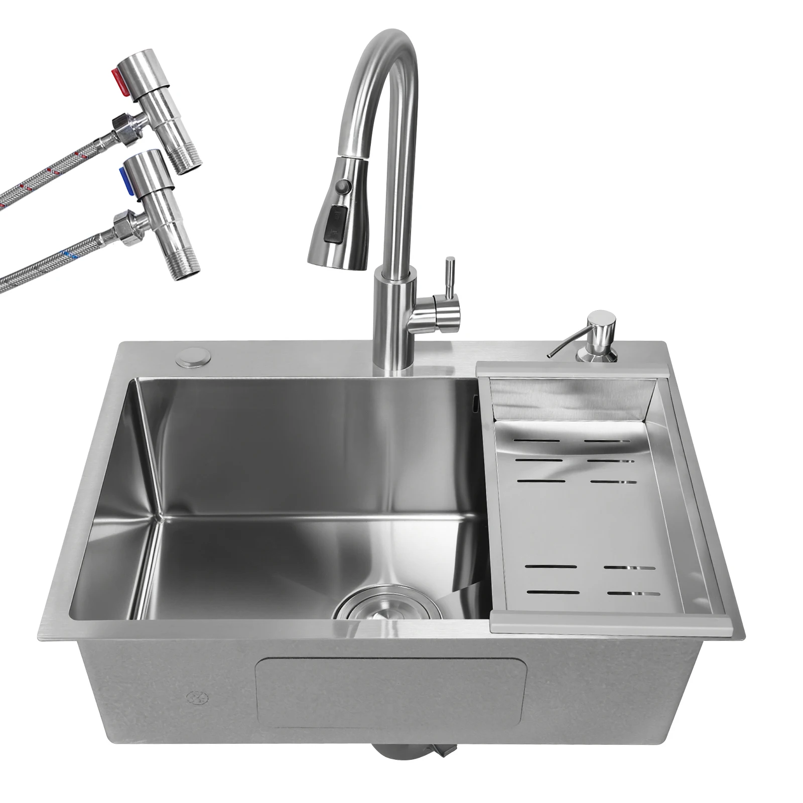 

23.62 X 17.72 X 7.87 Inch with Pull-Out Faucet Workstation Sink Bar Sink for Laundry Room Bathroom Farmhouse