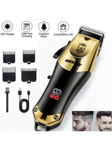 Vintage Cordless Hair Cutting Machine | Electric Hair Clipper Portable Shaver Barber USB Charging Hair Trimmer, Perfect Man Gift